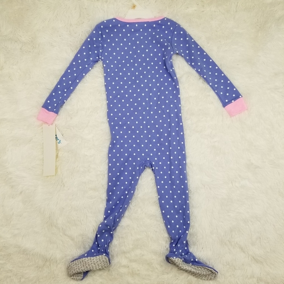 Carter's Flamingo Applique Polka Dotted Footed Pajamas, Toddler Girl's, 2T - Picture 3 of 4